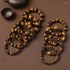 Strand Natural Simple Jewelry Hecho a mano Tiger-eye Beads Pulsera Tamaño libre