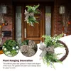 Dekorative Blumenkränze, künstliche grüne Blätter, Hängekranz, Rattan-Girlande, Anhänger, Tür, Weihnachten, Zuhause, Party, Geschenk, Requisiten