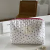Cosmetic Bags Cases Korean Quilted Makeup Bag For Women Cosmetic Storage Bag Portable Toiletry Bags Female Beauty Case Cotton Floral Cosmetic Pouch 230519