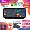 Para Benz CLS W218 2011-2018 12,3 polegadas HD Touch Screen Android 12 CarPlay Monitora estéreo speacker Radio Multimedia Player BT-5