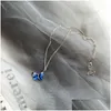 Ketting elegante insectenblauwe vlinderarmband ketting voor vrouwen meisjes minimalistische gedraaide hanger statement sieraden drop levering brac dhpwr