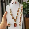 Imposta CSJ Big Stone Zultanite Set di gioielli Gemma cambiamento di colore per le donne Confezione regalo per feste di fidanzamento