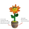 Plush dockor Est Dancing Talking Cactus Toys Repeat Recording Singing Dance Sunflower Electronic Toy Baby Doll Kids Gifts 230520