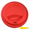 Silicone Cup Lids 9cm Anti Dust Spill Proof Food Grade Silicone Coffee Mug Milk Tea Cover Seal Many Colors