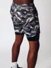 Short pour hommes 2 en 1 poche sécurisé Fitness Summer des hommes coulant masculin à double pont séchage rapide jogging jogging gym dopship