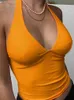 Sexy Women Summer Sports Tops Knits Tanks camisas fora do ombro Top Club Festas Roupas de festa da bainha Pure sem mangas Sexi Crop