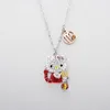 Necklaces Original 2022SWA High Quality Cute Cat 12 Constellation Hello Pendant Necklace Simple Clavicle Chain Fashion Jewelry Romantic Gi