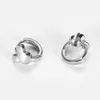 Huggie 925 Real 100% Silver Lovely Small Round Mouse Earring Rat Earrings for Women Girls Modern Earrings 2021