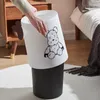 New waste bins Large Capacity Bathroom Household Paper Basket Light Luxury Bedroom Kitchen Living Room Trash Cans Household Cleaning Tools