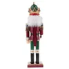 Nyhetsartiklar 3st/Lot 30cm trä Nötknäppare Figur Wood Nutcracker Soldat Model Home Decor Christmas Ornaments Decoration Dolls G230520