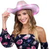 Bérets lumineux rose enfants Cowgirl chapeau enfant clignotant lumière chapeaux Cowboy Costume accessoires pour femmes fête