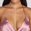 Erotyczny seksowny błyszczący łańcuch bikini bra łańcuch rhinestone bielizny łańcuch ciała krążkowy w klubie nocnym ubrania 1180