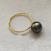 Rings drop free shipping 100% NATURE tahitian seasalt PEARL RING real 14k gold filled ring 8 MM tahitian pearl