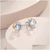 Ohrstecker, kleine Kugel-Ohrstecker, Schmuck aus österreichischem Kristall für Mädchen, trendiger Schmuck, Weihnachten, Frauen, Bijoux Dhgarden Dhmoz