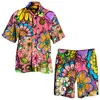 Heren Trainingspakken Butterflys Patroon Graffiti Afdrukken Hawaii Stijl Strand Vakantie Shorts Set Hip Hop Casual Shirts Mannen Vrouwen Pak 230520