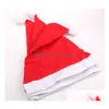 Cappelli da festa Natale Babbo Natale Berretto rosso e bianco per la decorazione di costumi Bambini Adt Hat Drop Delivery Giardino domestico Forniture festive Dhoml