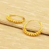 Huggie 30 mm obręcze kolczyki 14 -karne złote złote koraliki Kolczyki Minimalizm złota biżuteria Brincos Pendientes Boho Kolczyki