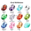 Inne 5 mm urodzinowe biżuteria Akcesoria Modna DIY Birthstone okrągły łzę serce kryształowe cyrkon pływające urok do życia m dh6dj