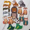 Crystal Chenkai 10pcs Silikon Geyik Kedi Fox Teether DIY Bebek çiğneme Kolye Hemşirelik Duyusal Diş çıkarma Emziki Kukla Takı Hayvan Oyuncak