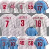 3 Harper Baseball Jerseys Phillies Trea Turner Jose Alvarado Seranthony Dominguez Nick Castellanos Ranger Suarez Zack Wheeler Matt Strahm Edmundo Sosa