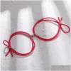Catena 2 pezzi / set Coppia bracciale per donna Uomo Nuova corda elastica intrecciata a lunga distanza che si attrae a vicenda Braccialetti magnetici Amante D Dhkcp