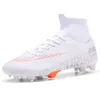 Säkerhetsskor Original Trend Men Soccer Shoes Adult Kids TF/FG High Ankle Football Boots Grass Training Sport Footwear Cleats Sneakers 35-45 230519