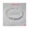 Bangle 10 stcs/lot 65 mm verstelbare draadarmband gewikkeld uitbreidbare pols manchet armbanden dames groothandel drop levering sieraden dh5qi