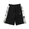 shorts agasalhos de basquete masculinos shorts esportivos shorts voadores calças de praia casuais shorts de gravata lateral puro algodão esportes moda hip hop letra tn