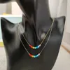 Bangles 1pc Fashion opal Rainbow 7 colors 4mm Opal Bead necklace opal round ball/beads necklace with 925 silver Box chain