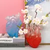 装飾的なオブジェクトの置物透明なハート樹脂花瓶解剖学花飾りクラフトプランターポットオフィスリビングルームベッドルームデスクトップ230520