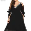 Casual Dresses Plus Size Women Summer Chiffon Dresses 5XL Off The Shoulder Elegant Dresses For Special Occasions Luxury Maxi Vestido Mujer L230520