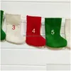 Decoraciones navideñas 24 Unids Medias Árbol Colgante Colgante Calcetines Cuenta regresiva Medias Dulces Bolsa de regalo Titular Navidad Decoración para el hogar Drop Deliv Dhs3M