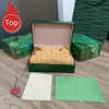 Rolex Boxes High R качество o Luxury L Watch E Green x Box Papers Watch Кожаная карта сумки для сертификации Rolx Accessories2971