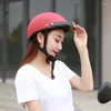 Motorcycle Helmets V Electric For Men And Women Four Seasons Half Helmet Light Lightweight Safety Caps Retro Scooter Goods Moped