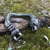 Bracelet Bijoux de mode en acier titane Vikings bracelet pour hommes dominateur accessoires rétro chaîne épaisse bracelet de loup en acier inoxydable