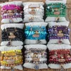 Bangle RH Fashioner Designer Beadered Bracelet Sets Druzy Charm 5pc Stack Bracelets Set для женских ювелирных подарков