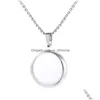 Pendentif Colliers En Acier Inoxydable Or Rond Mémoire Vivante Ouverture Médaillon Collier Gravure Magique Mots Famille P O Cadeau Pour Maman Dro Dhype