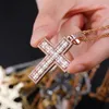 Necklaces TOPGRILLZ Hip Hop High Quality Cross Pendant Necklace Iced Out Full Micro Pave Cubic Zirconia Pendant Fashion Jewelry For Gift