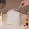 Bolsas de cosméticos Estuches Nórdicos Nueva Bolsa de cosméticos de cuero grande Caja de soporte de lápiz labial de maquillaje portátil Bolsa de organizador de mujeres a prueba de agua Bolsa de viaje con cierre hermético