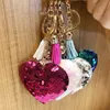 Portachiavi Paillettes Cuore Nappa Portachiavi Regali per le donne Carino Glitter Portachiavi Accessori borsa per auto Commercio all'ingrosso di gioielli