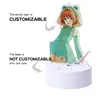 Rings 15cm Cartoon Anime Customized Transparent Acrylic LED Standee Printing Cheap Light Stand keychain With Your Own Design