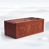 Cajas de pañuelos Servilletas Caja de toallas de papel multifuncional de madera maciza Almacenamiento de peras Succión Escritorio multiusos chino