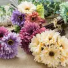 Flores decorativas 7pcs/buquê Gerbera Artificial Bridal Bouquet Decorate Flower Party for Wedding DIY Home Garden qdd1067