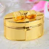 Sieradenzakken 2023 Vintage metalen gouden snuisterijbox antieke bowknot opslag bruiloft Verjaardag cadeau snoep