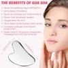 Masseur de visage Gua Sha Tool Outil de massage GuaSha en acier inoxydable Natural Universal Silver Metal Gua Sha Board pour SPA Acupuncture 230519