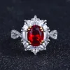 Artificial Ruby Ring Inlaid with Precision, Simple and Generous Opening, Colorful Treasure Women's Ring Wholesale Price