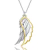 Necklaces 925 Sterling Silver Wing of Angel Necklace Hollow 18k Gold Color Feather Pendant Chain for Women 2020 Fine Jewelry Wedding Gift