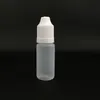 Flacons compte-gouttes en plastique de 10ml, doseur vident, Double bouchons, pointes d'aiguille longues et fines, liquide