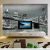 Обои обои папье Peint обои для стен 3 D Custom York Bridge Architecture Night View TV настенные фрески Behang1