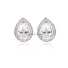 スタッド925 sier pin cubic zirconia waterdrop earrings for women girls bridalファッションパーティーウェディングデザイナージュエリードロップ配信DHDLG